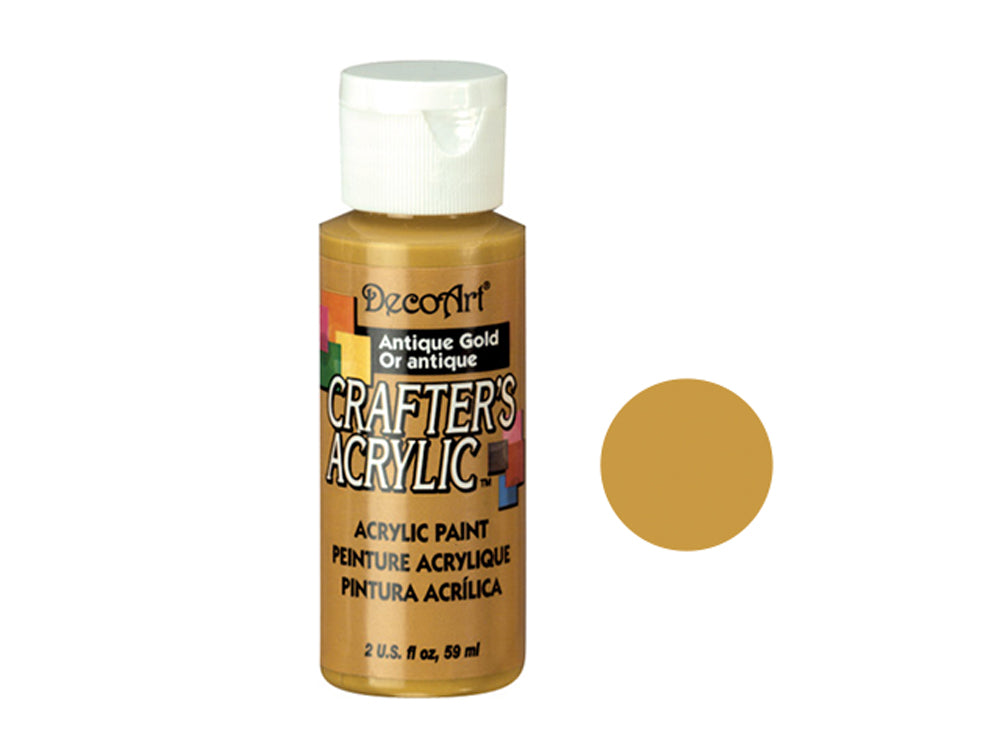 Crafters Acrylic Paint: 2oz Craft & Hobby - ANTIQUE GOLD