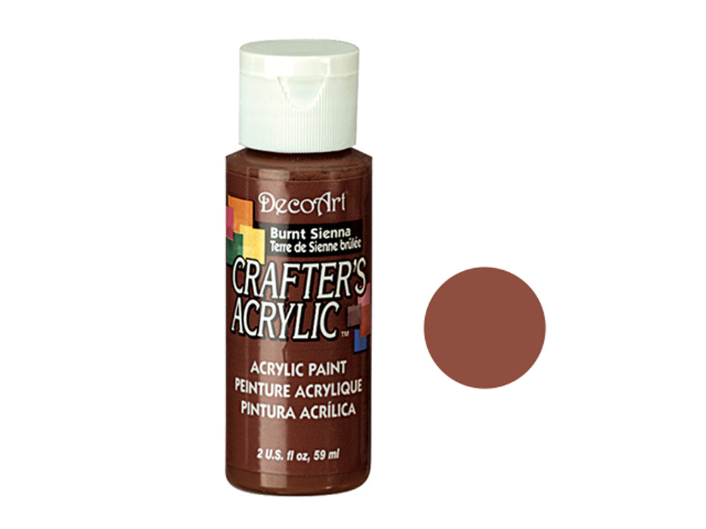 Crafters Acrylic Paint: 2oz Craft & Hobby - BURNT SIENNA