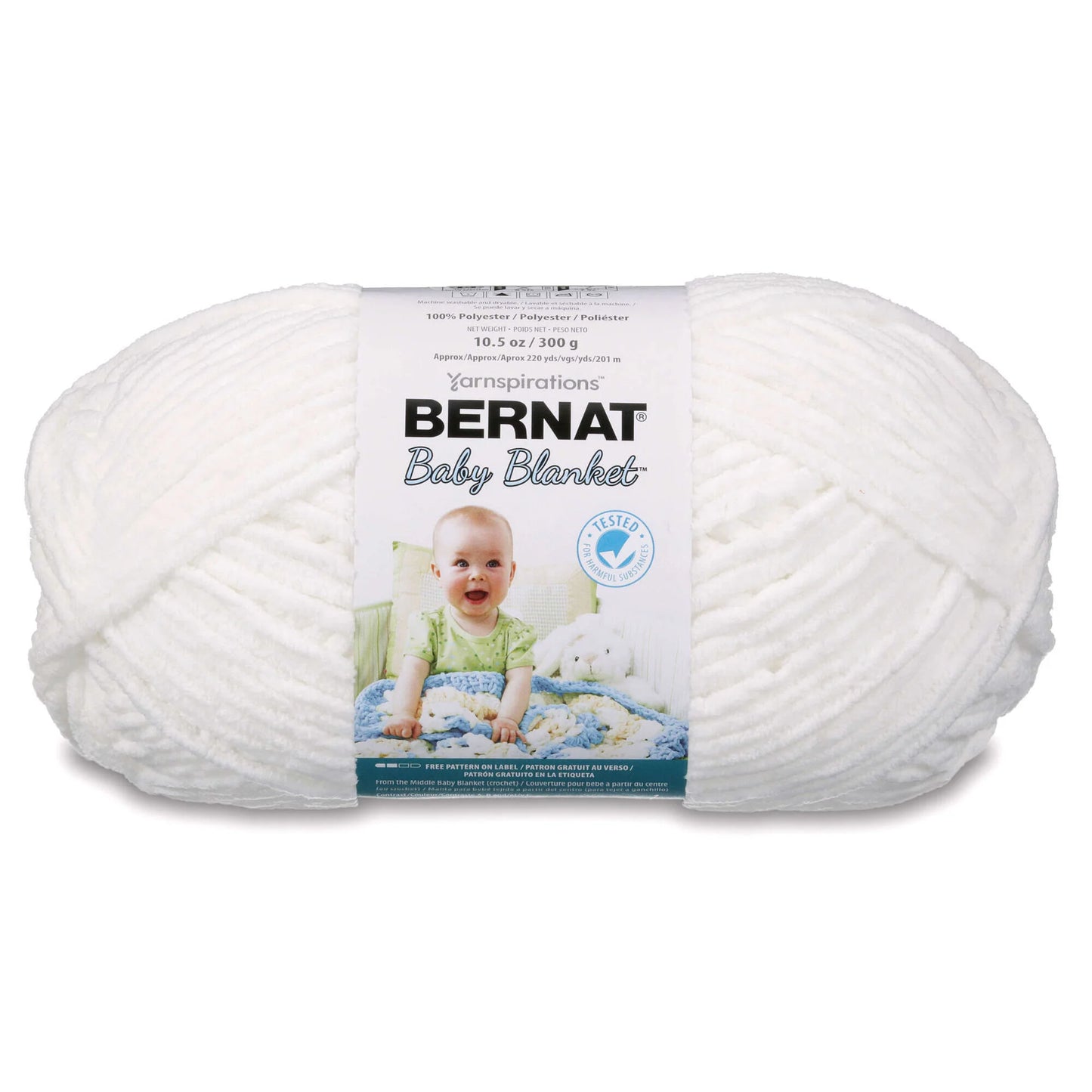 Bernat Baby Blanket Yarn (300g/10.5oz), White