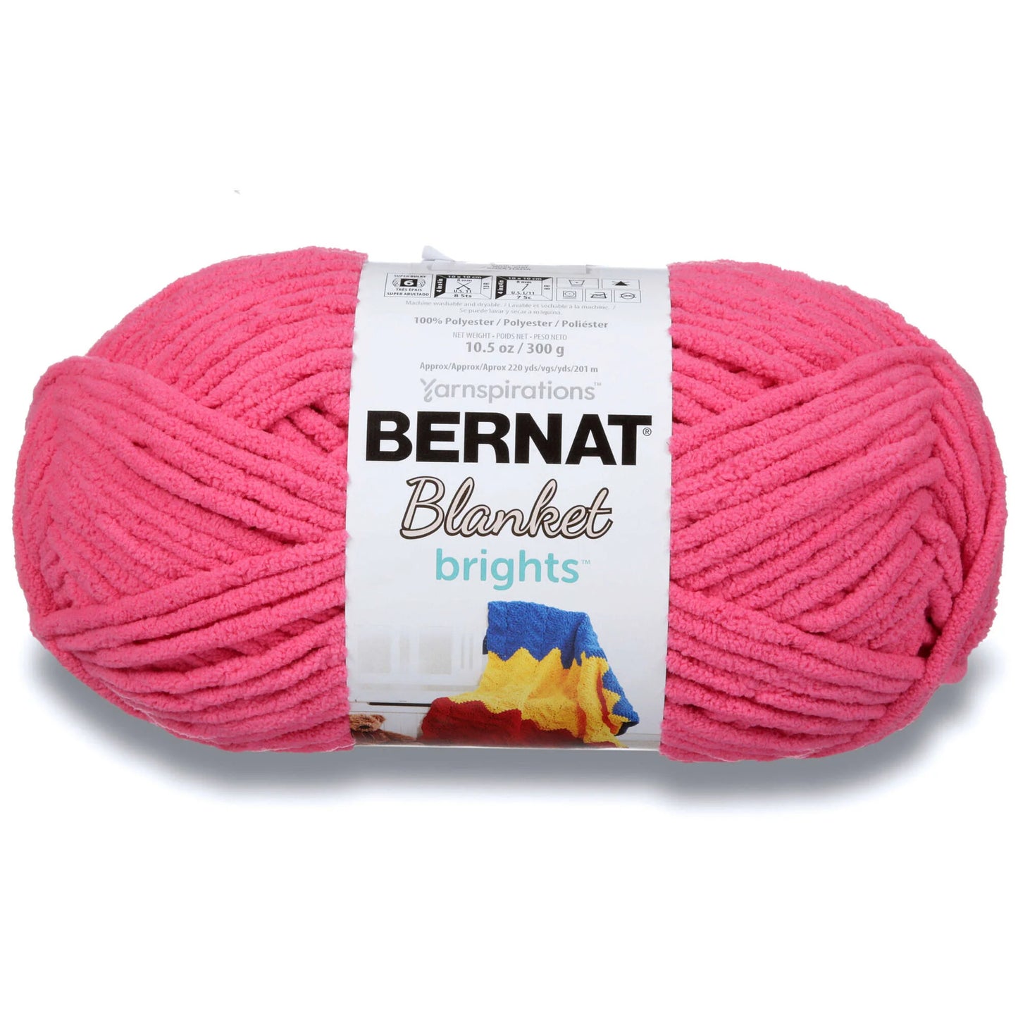 Bernat Blanket Brights Yarn (300g/10.5oz), Pixie Pink