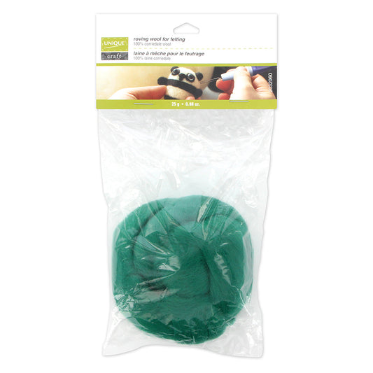 UNIQUE CRAFT Roving Wool - 25g - Peppermint
