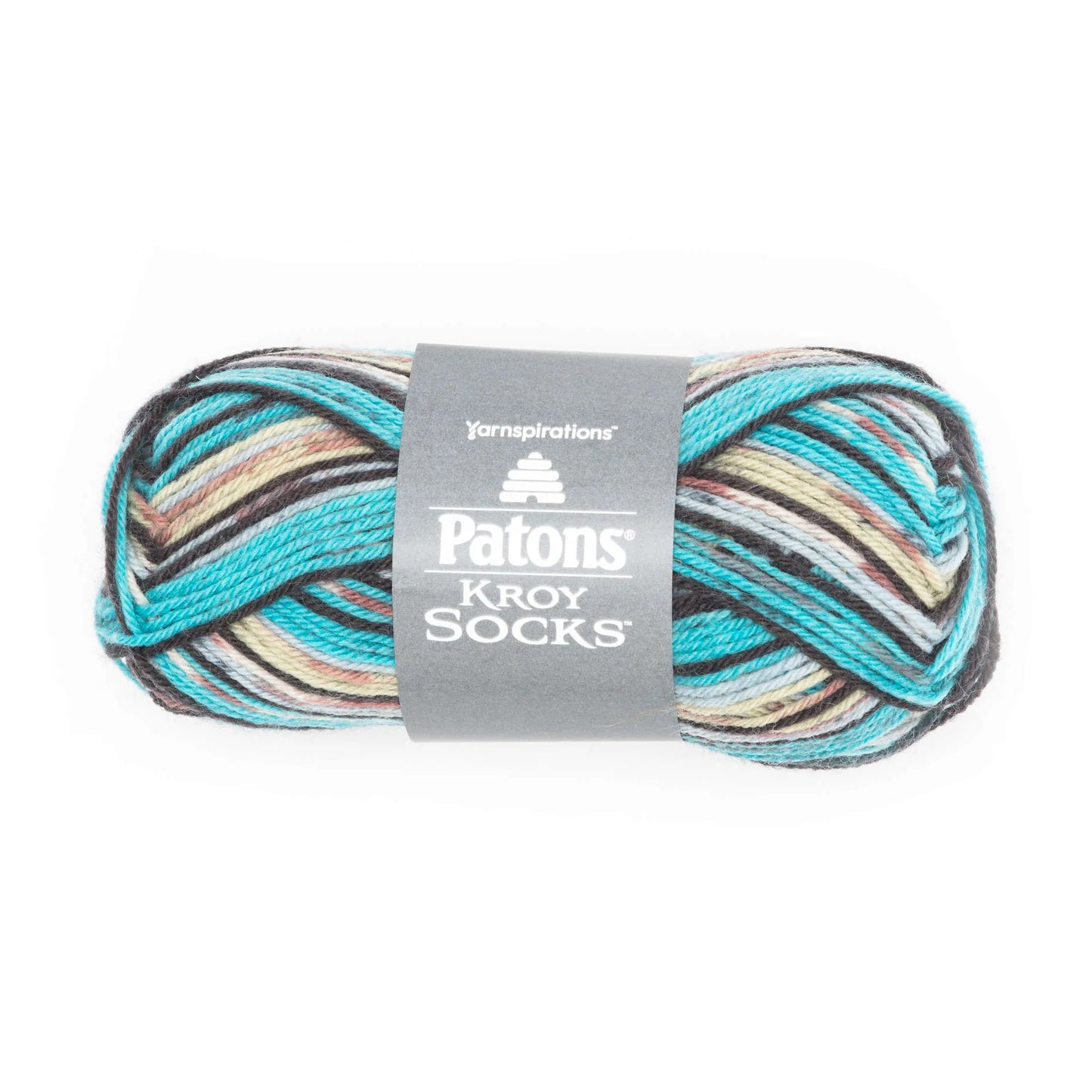 Patons Kroy Socks Yarn, Turquoise Jacquard