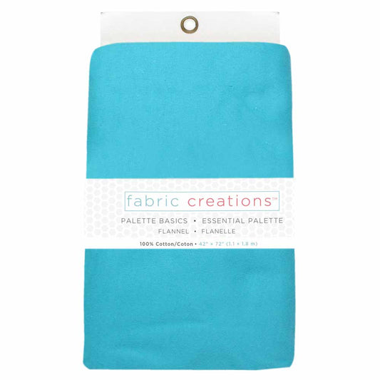 FABRIC CREATIONS Flannel Solids Fabric - Peacock Blue - 1.8 x 1m (2yds x 42″)