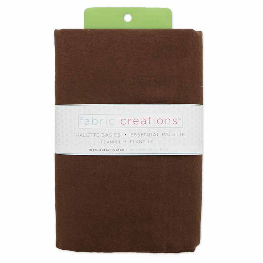 FABRIC CREATIONS Flannel Solids Fabric - Brown - 1.8 x 1m (2yds x 42″)