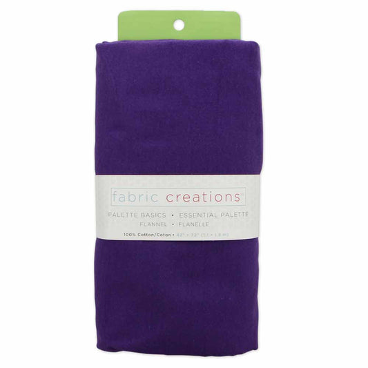 FABRIC CREATIONS Flannel Solids Fabric - Purple - 1.8 x 1m (2yds x 42″)