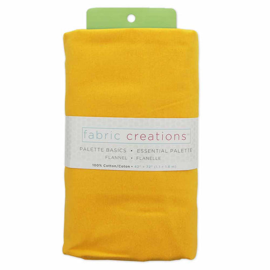 FABRIC CREATIONS Flannel Solids Fabric - Yellow - 1.8 x 1m (2yds x 42″)