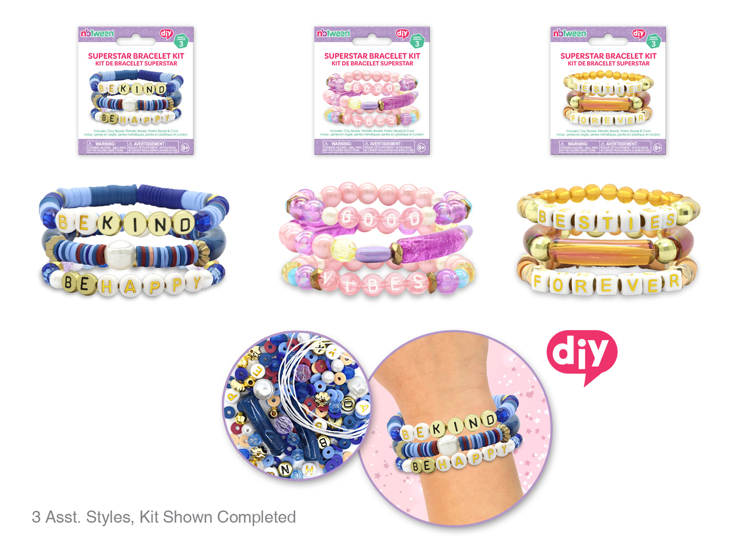 NBTween Kit: Superstar Jewelry DIY Bracelet Asst 12eax3styles B) Hits Different