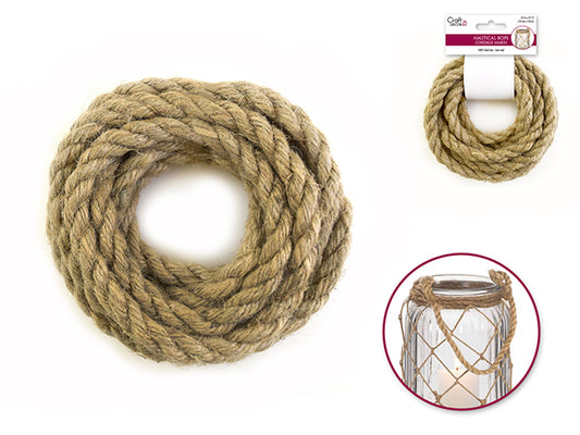 Craft Decor: Nautical Rope Jute Braided B) 10mm x 2.8m