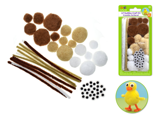 Krafty Kids Kit: DIY Craft Kit Chenille Stems/Poms/Googly Eyes C) Pet Maker