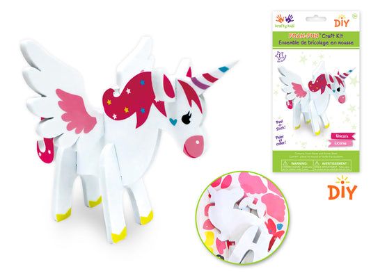 Krafty Kids Kit: DIY Foam-Fun Standing Kit (makes 1) D) Unicorn