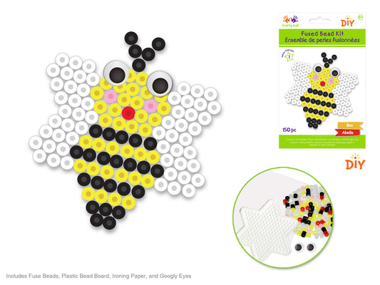 Krafty Kids Kit: DIY Iron-on Fused Bead Kit B) Bee