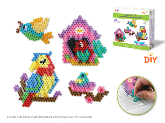 Krafty Kids Kit: DIY Scenery Iron-on Fused Bead Kit F) Bird Fun