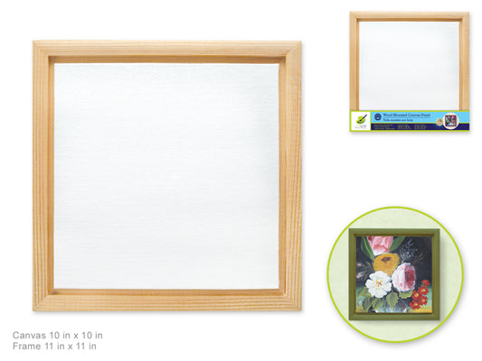 Wood Frame Mount Canvas Panel: 10"x10" Artist Quality