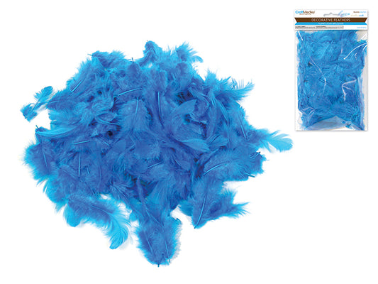 Feather Craft: 12g Craft Feathers 2"-3.5" B) Blue