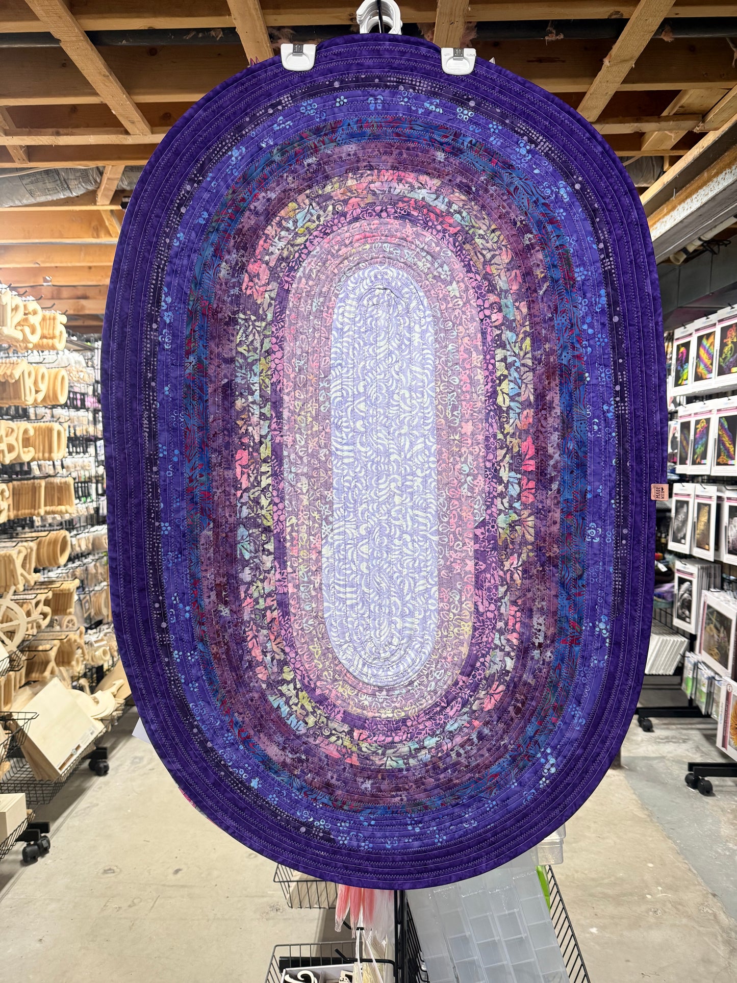 Jelly Roll Rug Purple Batiks 28” x44”