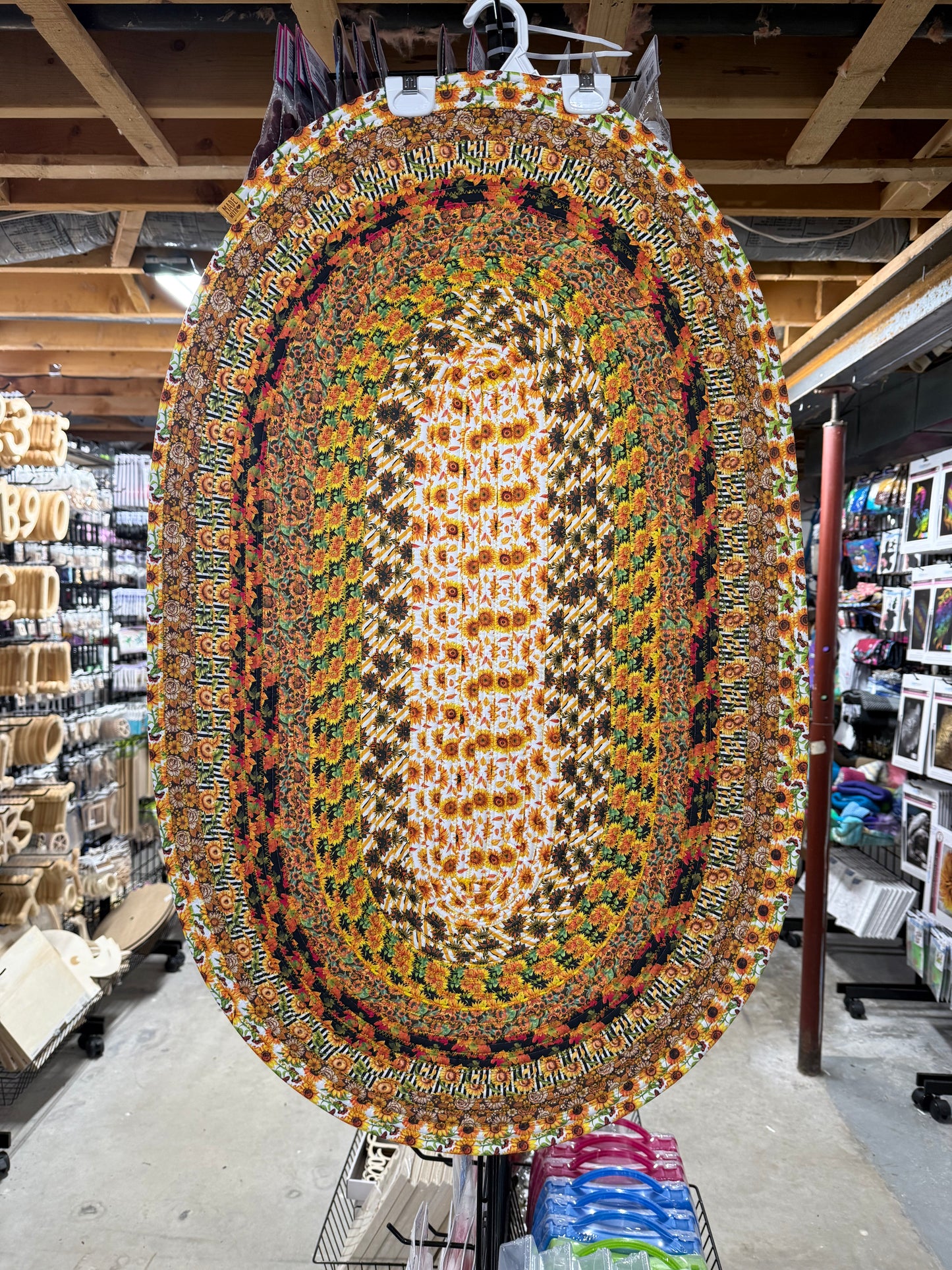 Jelly Roll Rug Sunflowers 25” x 40”