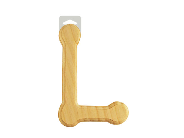 Wood Letters: 6" Bevel Cut Natural L