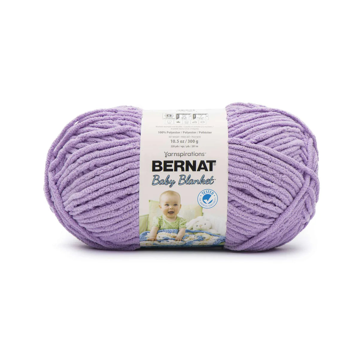 Bernat Baby Blanket Yarn (300g/10.5oz), Baby Lilac