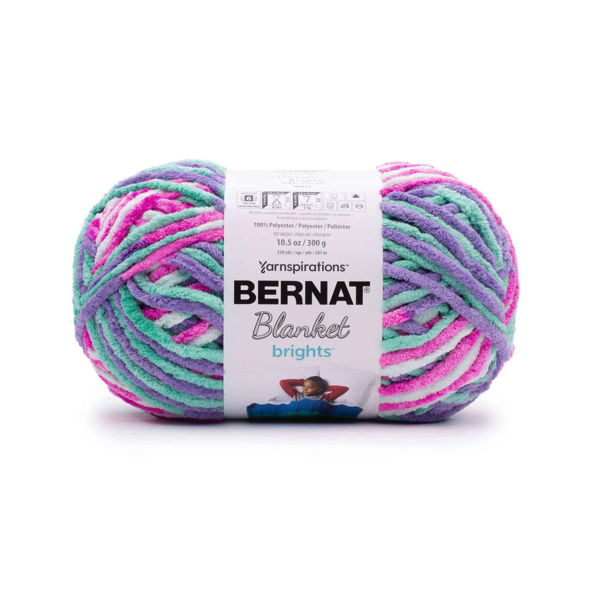 Bernat Blanket Brights Yarn (300g/10.5oz), Unicorn Brights