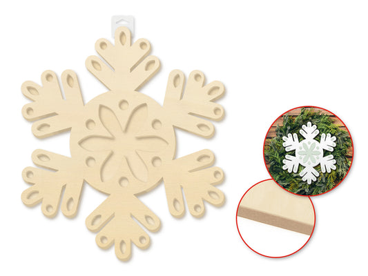 Holiday Wood: 10" DIY Plaque 3D 7mm(T) D) Snowflake