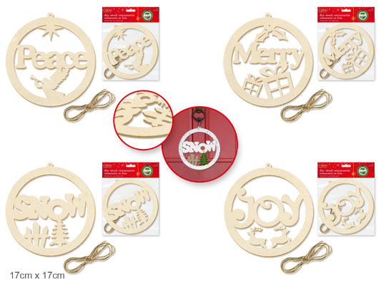 Holiday Wood: 17cm DIY Scenery Ornaments