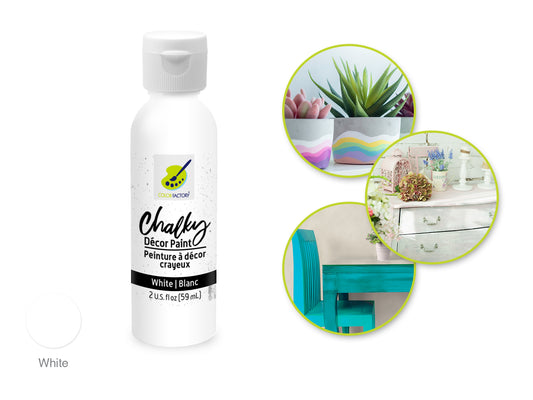 Color Factory: 2oz Chalky Decor Paint - White