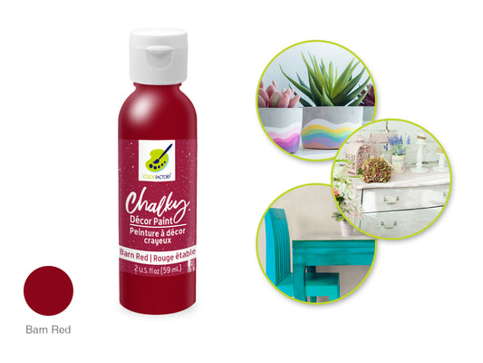 Color Factory: 2oz Chalky Decor Paint -Barn Red
