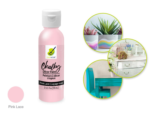 Color Factory: 2oz Chalky Decor Paint -Pink Lace