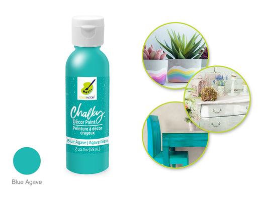 Color Factory: 2oz Chalky Decor Paint -Blue Agave