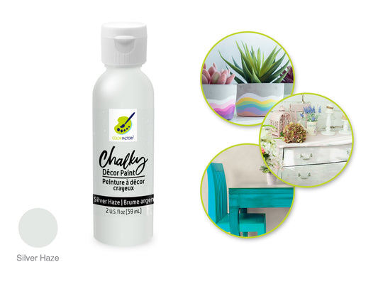 Color Factory: 2oz Chalky Decor Paint -Silver Haze