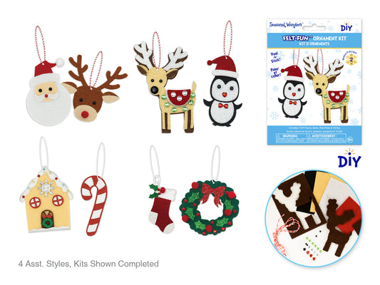 Seasonal Wonders: DIY Felt Ornament Craft Kit Makes 2