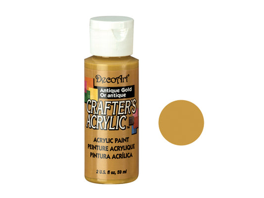 Crafters Acrylic Paint: 2oz Craft & Hobby - ANTIQUE GOLD
