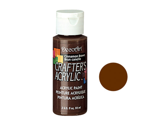 Crafters Acrylic Paint: 2oz Craft & Hobby - CINNAMON BROWN