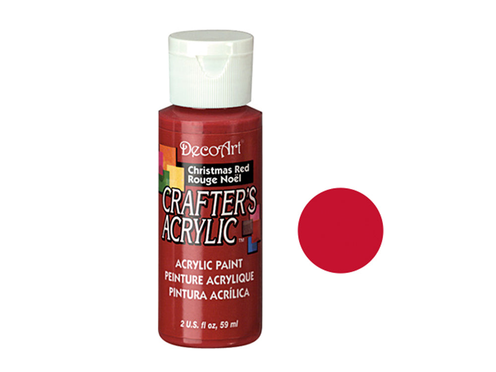 Crafters Acrylic Paint: 2oz Craft & Hobby - CHRISTMAS RED