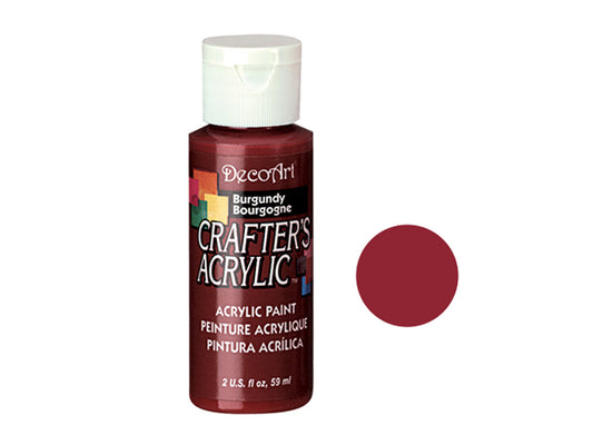 Crafters Acrylic Paint: 2oz Craft & Hobby - BURGANDY