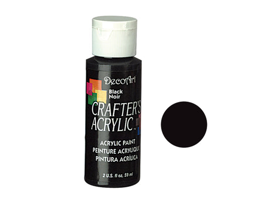 Crafters Acrylic Paint: 2oz Craft & Hobby - BLACK