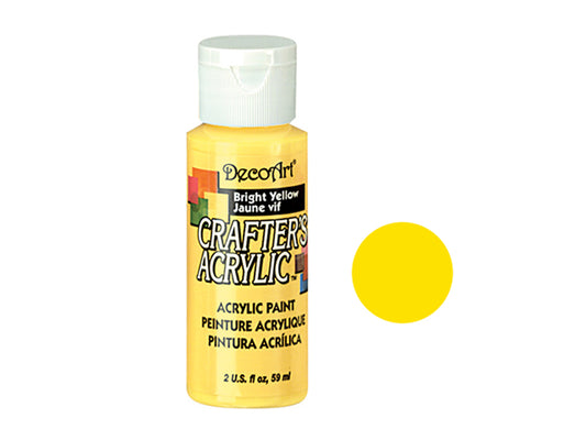 Crafters Acrylic Paint: 2oz Craft & Hobby - BRIGHT YELLOW