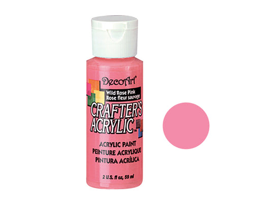 Crafters Acrylic Paint: 2oz Craft & Hobby - WILD ROSE PINK