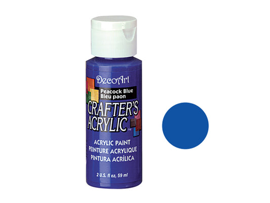 Crafters Acrylic Paint: 2oz Craft & Hobby - PEACOCK BLUE