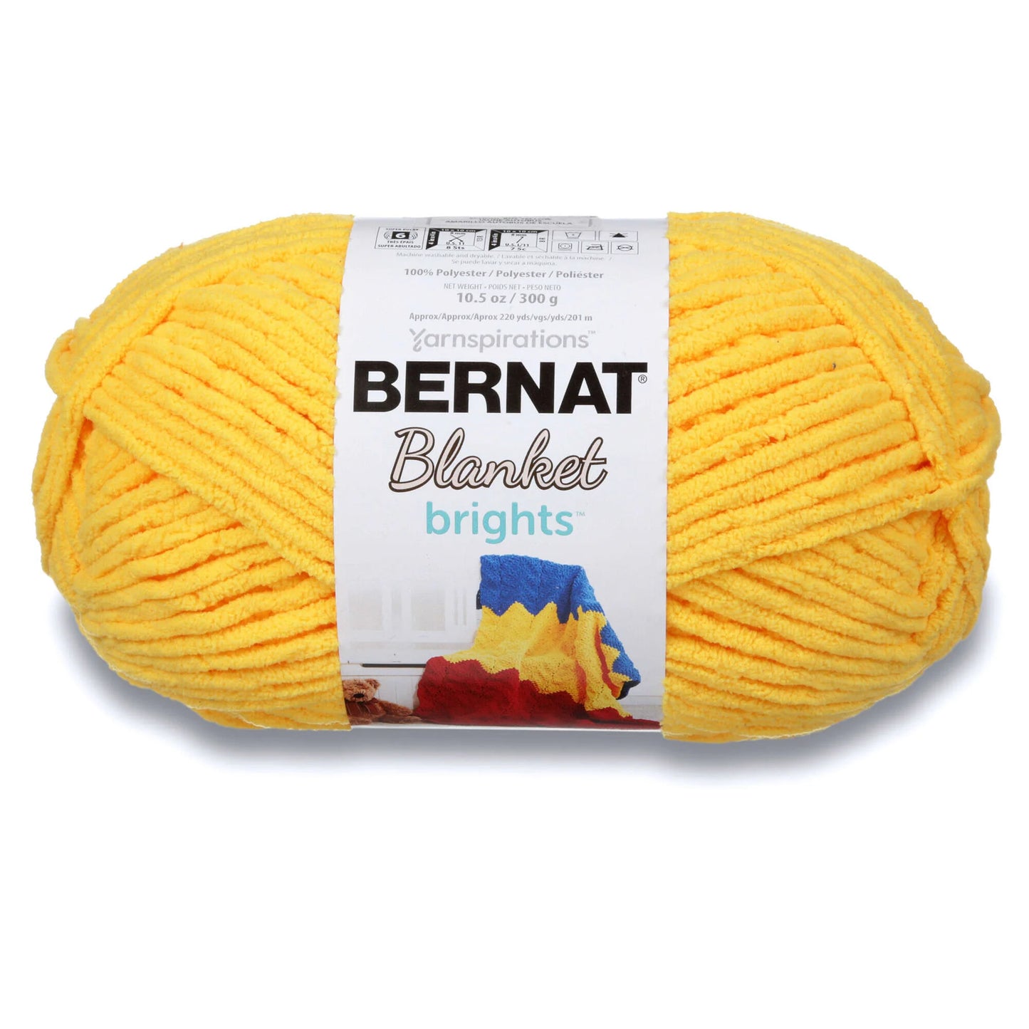 Bernat Blanket Brights Yarn (300g/10.5oz), School Bus Yellow