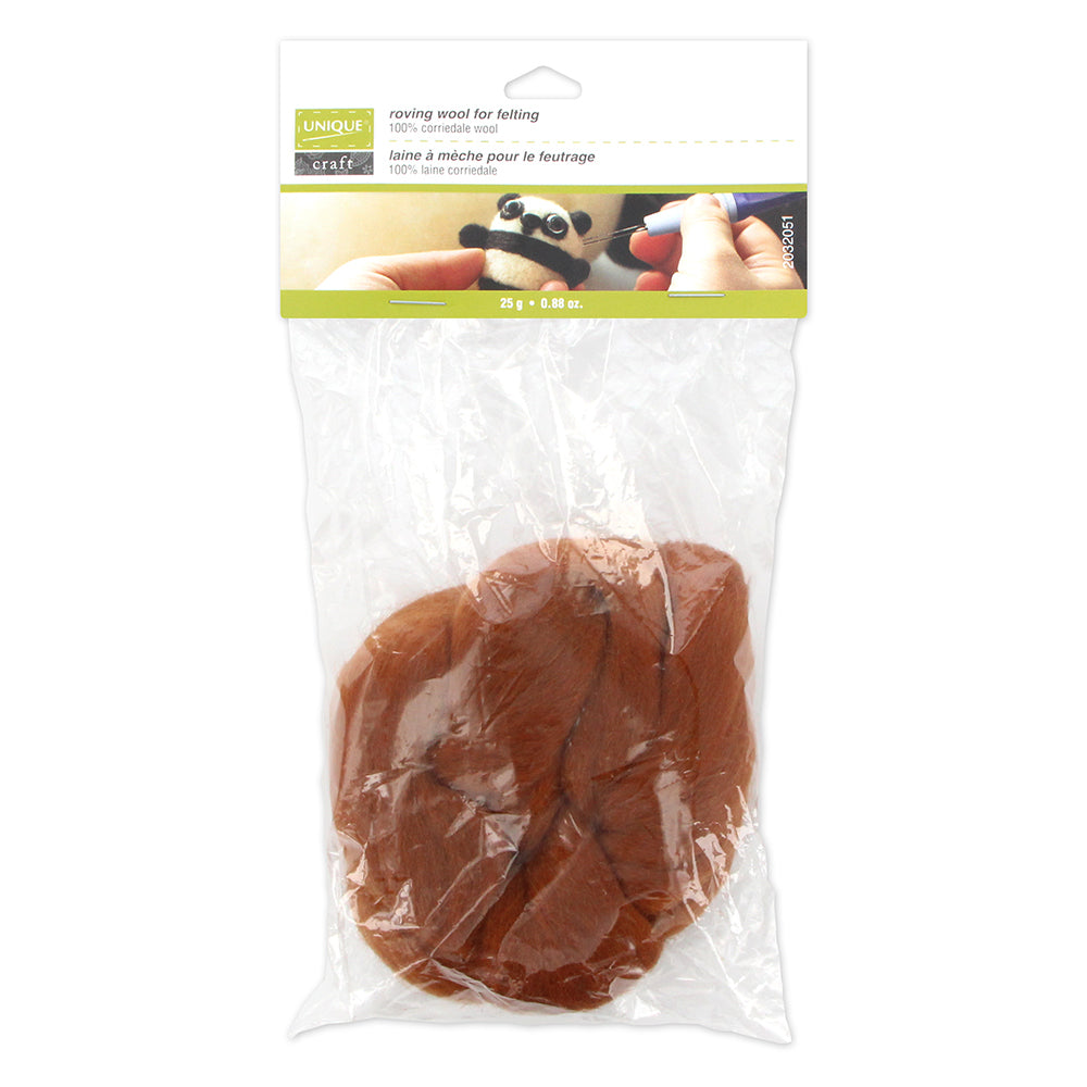 UNIQUE CRAFT Roving Wool - 25g - Bister Brown