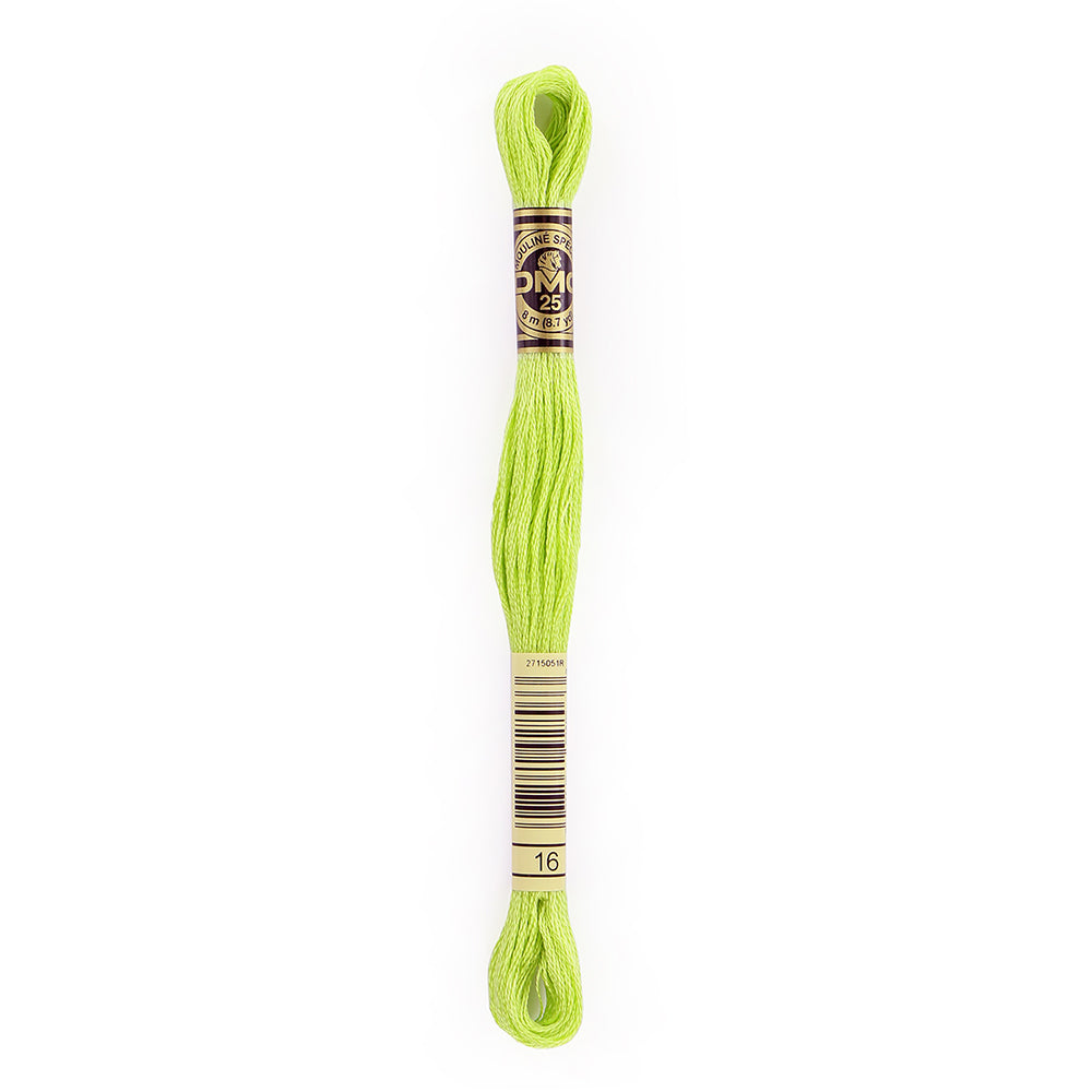 DMC #117 Cotton 6 Strand Floss 8m - 16 Light Chartreuse