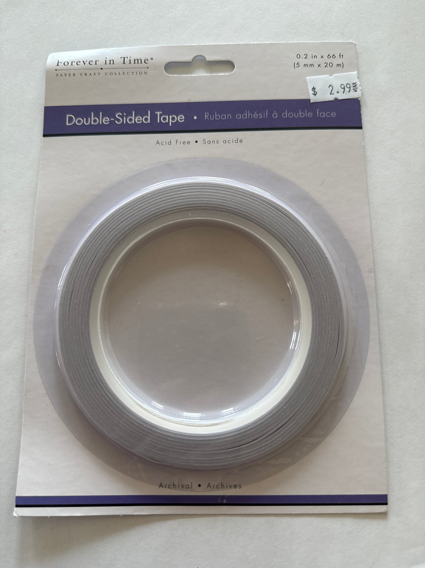 Paper Craft Tape: 5mm Double-Side Adhesive x20m Acidfree