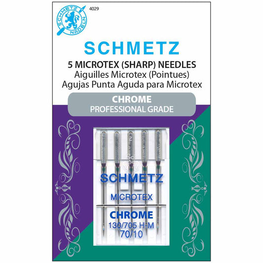 SCHMETZ #4029 Chrome Microtex - 70/10 - 5 count
