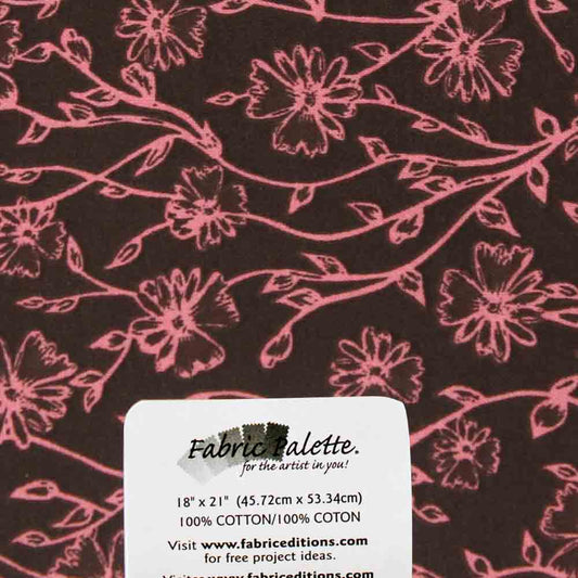 FABRIC CREATIONS Fat Quarter Pre-Cut Fabric - Pink & Brown Collection - 45 x 53cm (18″ x 21″)