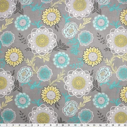 FABRIC CREATIONS Fat Quarter Pre-Cut Fabric - Lace Flower - 45 x 53cm (18in x 21in)