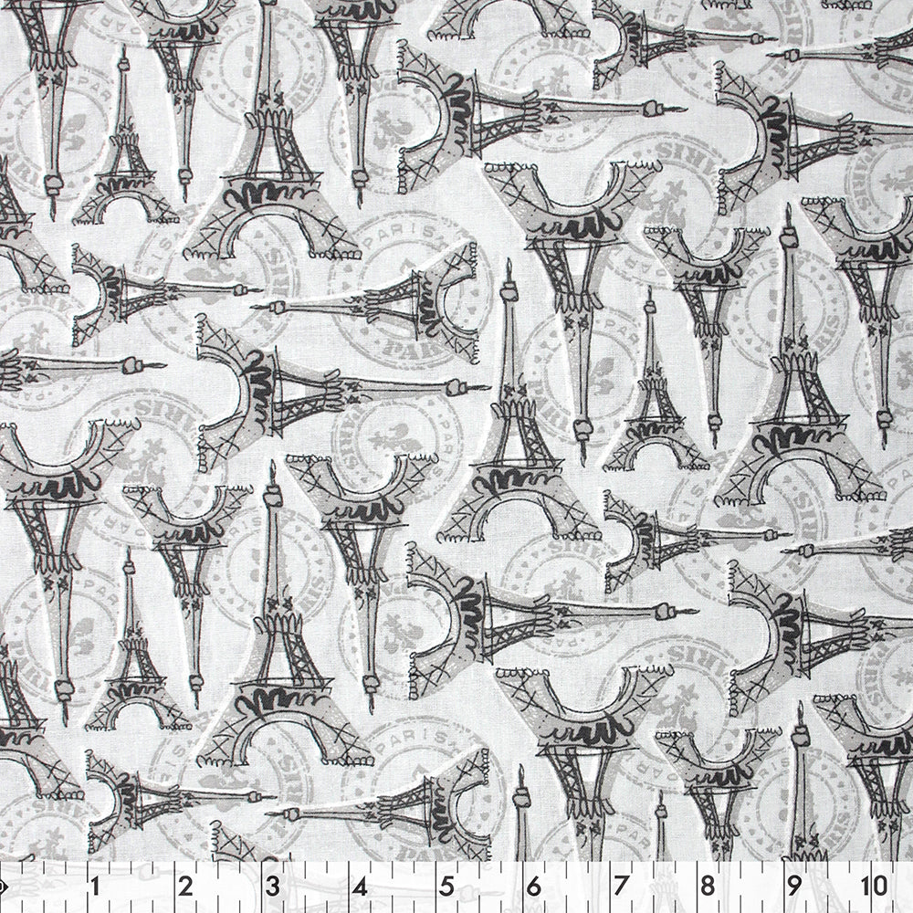 FABRIC CREATIONS Fat Quarter Pre-Cut Fabric - Summertime Paris - 45 x 53cm (18in x 21in)