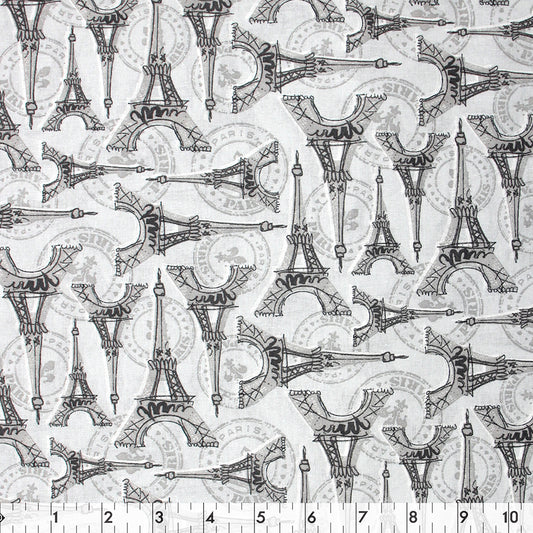 FABRIC CREATIONS Fat Quarter Pre-Cut Fabric - Summertime Paris - 45 x 53cm (18in x 21in)