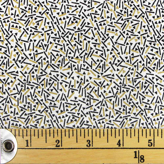FABRIC CREATIONS Fat Quarter Pre-Cut Fabric - Metallic Gold - 45 x 53cm (18″ x 21″)