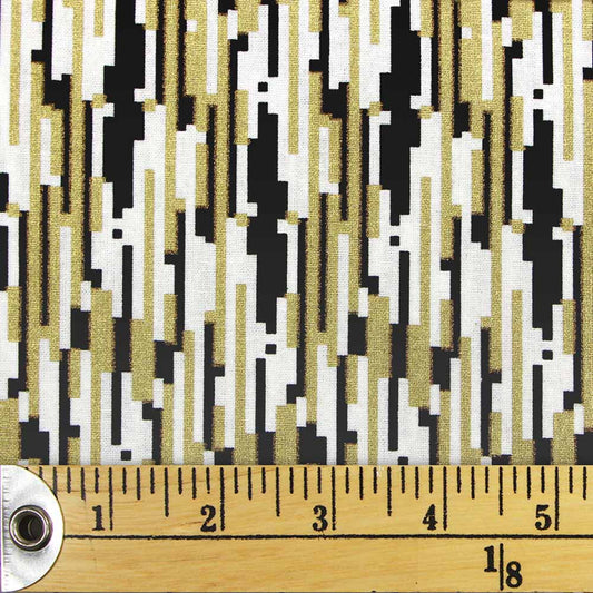 FABRIC CREATIONS Fat Quarter Pre-Cut Fabric - Metallic Gold - 45 x 53cm (18″ x 21″)